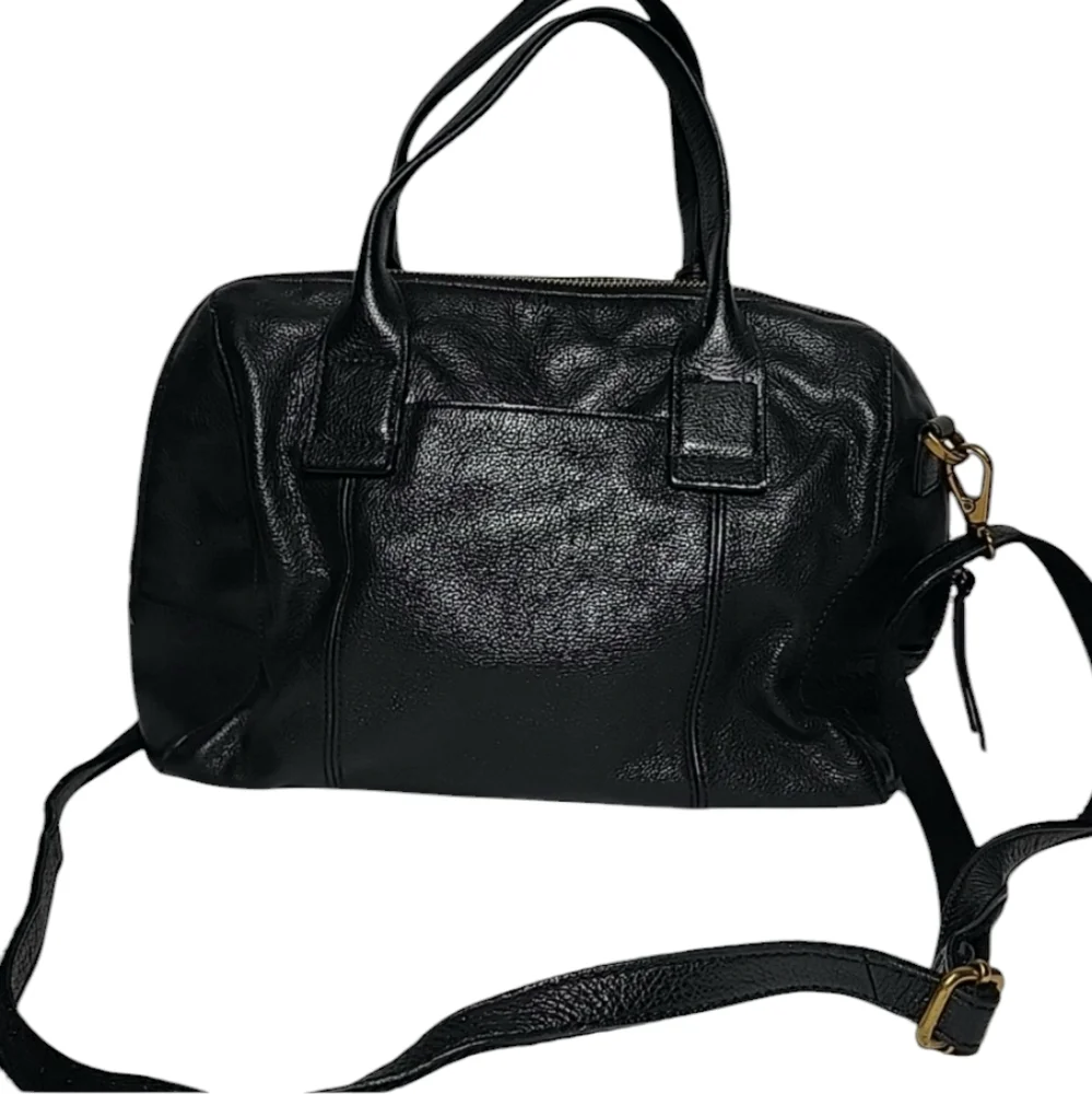 Fossil Jori‎ Black Leather Mini Satchel Handbag Purse Vintage Hobo Crossbody